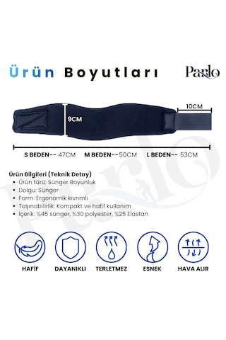 Ortopedik Sünger Boyunluk Lacivert Ergonomik Servikal Boyun Desteği Hafif Ve Hava Alabilen Tasarım