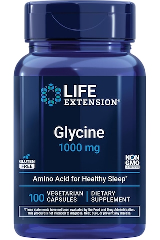 Life Extension Glycine 1000 Mg Amino Acid That Promotes Healthy Sleep 100 Caps