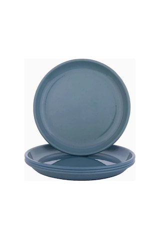 Barebones Rolled Enamelware Plate Kamp Mutfağı 4 Lü Emaye Tabak Mutfak Aksesuarları Mavi
