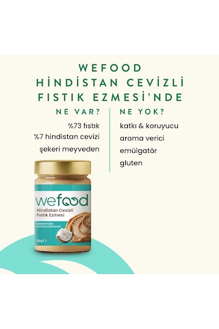 Wefood Hindistan Cevizli Fıstık Ezmesi 300 Gr 8683347036912