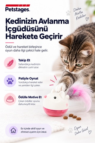 Petstages Hunt N Swat Treat Tumblers Kedi Oyuncağı