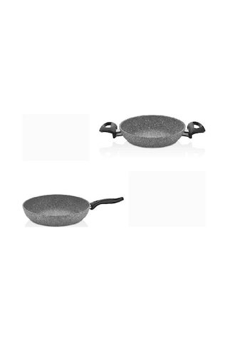 Falez Granit Tava 28 Cm Ve 24 Cm Sahan Seti Granit