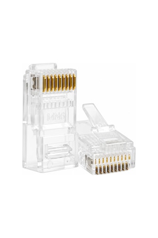 MN6 MN119f Rj50 10p/10c Modular Plug 30 Adet Şeffaf Kablo Ucu Konnektörü