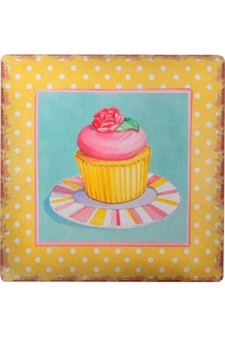 Buffer Decotown Duvar Panosu 40 40 Cup Cake Muffin Motifli Duvar Süsü Renkli