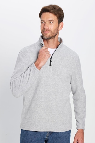 Tudors Unisex 3'lü Paket Mavi-gri-kırmızı Standart Fit Soğuğa Karşı Dayanıklı Polar Sweatshirt-42026 Çok Renkli