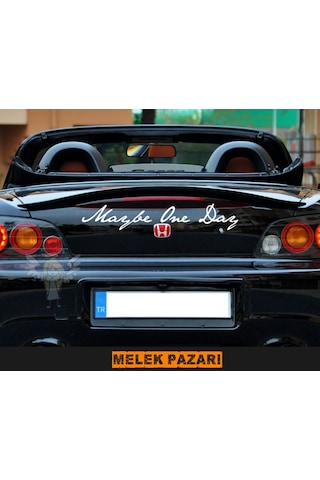 2 Adet - Belki Bir Gün, Maybe One Day Yazı Araba Sticker