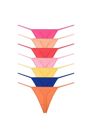 Sensu Kadın Ipli String 7'li Paket Set - Kts2086 Karışık