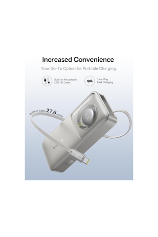 Baseus Free2pull 30w 10.000mah Gri Taşınabilir Şarj Cihazı Rrc9bsu0037 Renkli