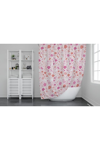 Zethome Günce Banyo Duş Perdesi 6811 Tek Kanat 1x180x200 Çok Renkli