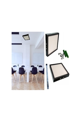 Cata Ct5236 18w Sıva Üstü Led Panel Siyah Kasa 6400k Beyaz
