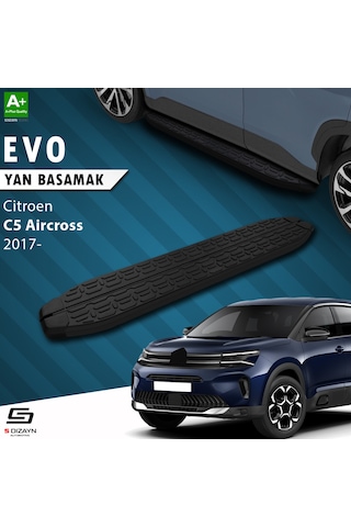 S-dizayn Citroen C5 Aircross Evo Siyah Yan Basamak 193 Cm 2017 Üzeri