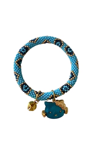 Chichibeads Mavi Nazar Boncuğu Desenli El Yapımı Tasma
