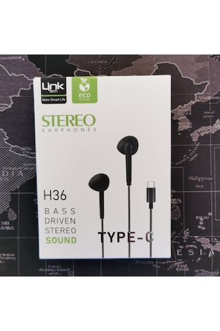Linktech H36 Type-C Stereo Kulak İçi Kablolu Kulaklık