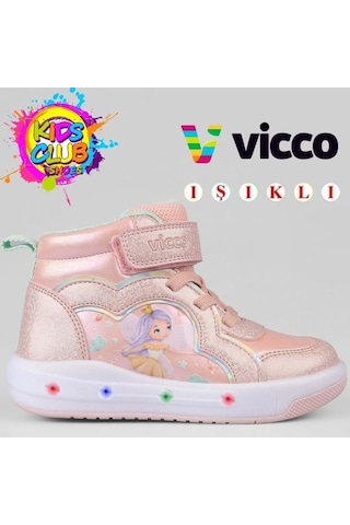 Vicco Klint 946.b25k.419 Anatomik Taban Işıklı Kız Çocuk Bot Pudra 24-28 Pudra