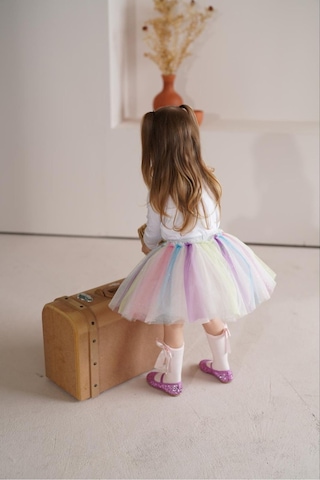 Linola Baby Kids Renkli Sim Baskılı Çocuk Eteği Çok Renkli