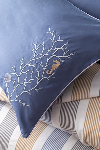 Apricitas Home Kasablanka Çift Kişilik Yatak Örtüsü Takımı Mavi - Beyaz