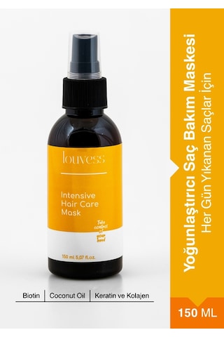 Louvess Biotin Panthenol ve Kolajen İçerikli Onarıcı Saç Bakım Maskesi 150 ML