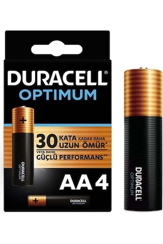 Duracell Optimum 1.5 Volt Alkalin Aa 4 Lü İnce Kalem Pil Mx1500