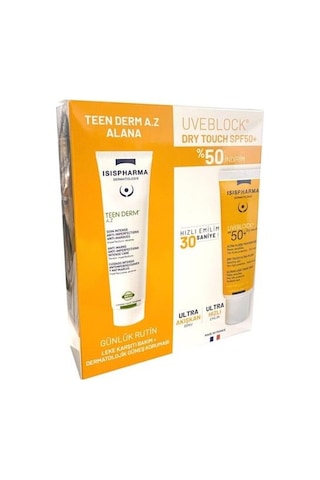 Isıs Pharma Teen Derm Az + Uveblock Drytouch Spf50 40ml + 30ml