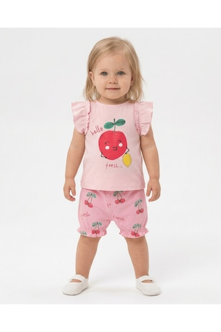 S-Mall Caramell Bebek Takımı - 2 Li - Tkk7048 - Fresh - Pembe Sarı
