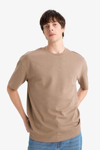 DeFacto Oversize Geniş Kalıp Ütü Gerektirmeyen Bisiklet Yaka Kısa Kollu Basic Düz Ağır Kumaş Tişört X3926AZ25SPBN229