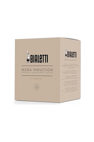 Bialetti - Moka Exclusive İndüksiyon: 2 Cups Ocak Üstü Espresso Pişirici - 100ml - Kırmızı Renk - Alt Hazne: Dış Paslanmaz Çelik İç Alüminyum - İndüksiyon Ocak Türleri İçin Uygundur