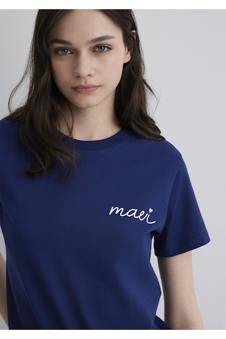 Mavi - Mavi Logo Baskılı Mavi Tişört 1612962-70722 Mavi