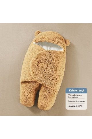 0 - 3 Ay Çift Amaçlı Kalın Bebek Yorganı - Haki