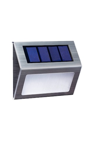 Reedark Güneş Enerjili 3 Led Islak Beyaz Dış Mekan Merdiven Lambası, Ip44 Su Geçirmez, 6-8 Saat Süre, Paslanmaz Çelik Duvar Aydınlatması