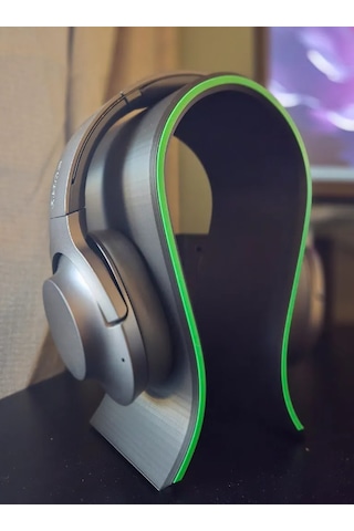Ergonomik Oyuncu Kulaklık Standı - Çift Renk Detaylı Masa Üstü Düzenleyici 3d