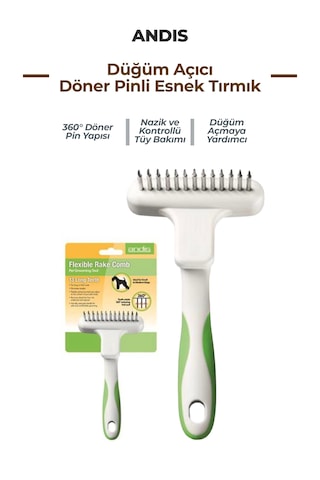 Andis Kıtık Açıcı Kedi Ve Köpek Tüy Altı Tarağı - Dökülen Ve Kürkün İçinde Kalan Tüyleri Toplar