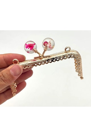 Angel Çanta Aksesuar 10.5 Cm Cüzdan Klipsi Fuşya Çiçekli Diğer
