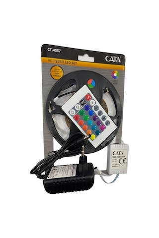 Cata Ct-4557 Rgb Şerit Led Seti 5 Mt Rgb Led 3 Renk + Trafo + Rgb Kumanda Diğer