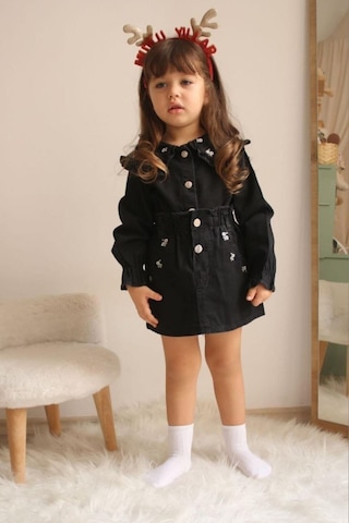 Kız Çocuk Etekli Kot Takım 001