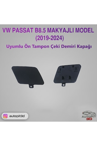 Vw Passat B8.5 Makyajlı Model 2019-2024 Uyumlu Ön Tampon Çeki Demiri Kapağı