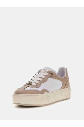 Guess Swole Deri Karışımlı Kadın Sneaker Ayakkabı Flpswofal12 Bej