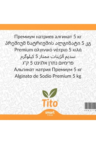 Tito Premium Sodyum Aljinat E401 5 KG