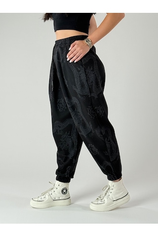 Cocopelli Dragon Desenli Kadın Jogger Pantolon Coc1008 Desenli