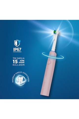 Polosmart Psc83 Şarjlı 5 Modlu Ip67 Suya Dayanıklı Diş Fırçası Pembe Şarjlı