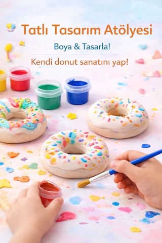 7 Parça Donut Boyama Seti Hobi & Eğitici Boyama Kiti