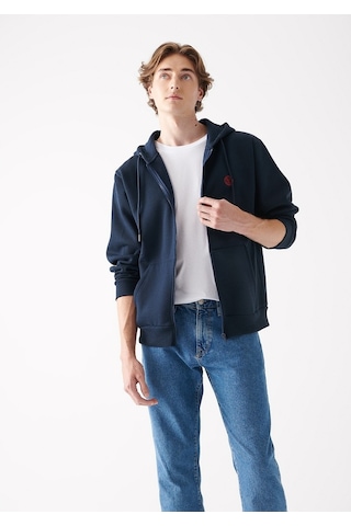 Mavi - Fermuarlı Lacivert Sweatshirt 066979-70490 Lacivert
