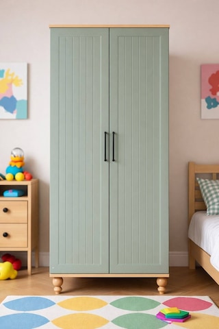 Arion Kids Gülsün 2 Kapaklı Çekmeceli Çocuk Odası Dolabı %100 Mdf Kalitesi Fonksiyonel, Dayanıklı Ve Modern Tasarım Yeşil
