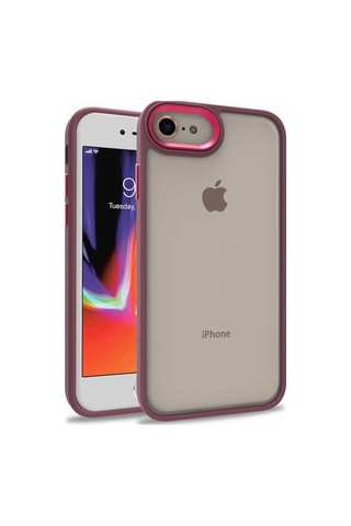 Apple Uyumlu iPhone 8 Kılıf Zore Flora Buton,Kenar Çevresi Renkli Kılıf