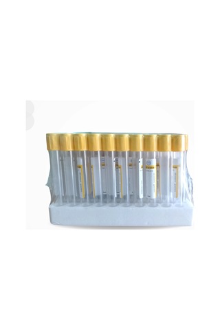 Xinle Vakumlu Jelli Boş Tüp 5 Ml Sarı Kapak 100'lü Paket
