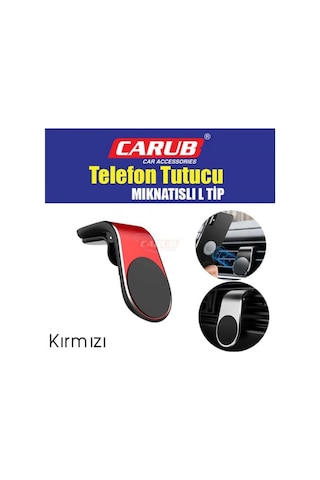 Carub Telefon Tutucu Mıknatıslı Kırmızı Havalandırma L Tip Br5901083 Mıknatıslı Gri Belirtilmemiş Ha