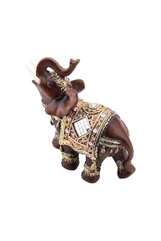 Kangvka Büyük Boy Ahşap Desenli Feng Shui Fil Heykeli - Sağlık, Şans Ve Zenginlik Getiren Dekoratif Sanat Eseri