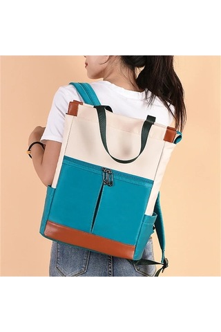 Zyzqstore Geçirmez İş Sırt Çantası Kadın Oxford Öğrenci Moda Çok Renkli Çok Renkli