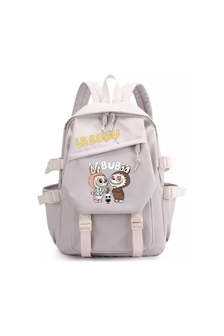 Yeni Çizgi Film Labubu Labubu Çevre Birimi Öğrenci Okul Çantası Sırt Çantası Haki