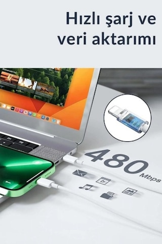 25w Apple Uyumlu iPhone Uyumlu Hızlı Şarj Adaptörü Ve Type-c Lightning Kablo Seti - Hızlı Ve Güvenli Şar