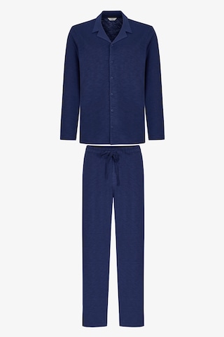 Penti Erkek Lacivert Navy Season Uzun Kollu Gömlek Pantolon Pijama Takımı